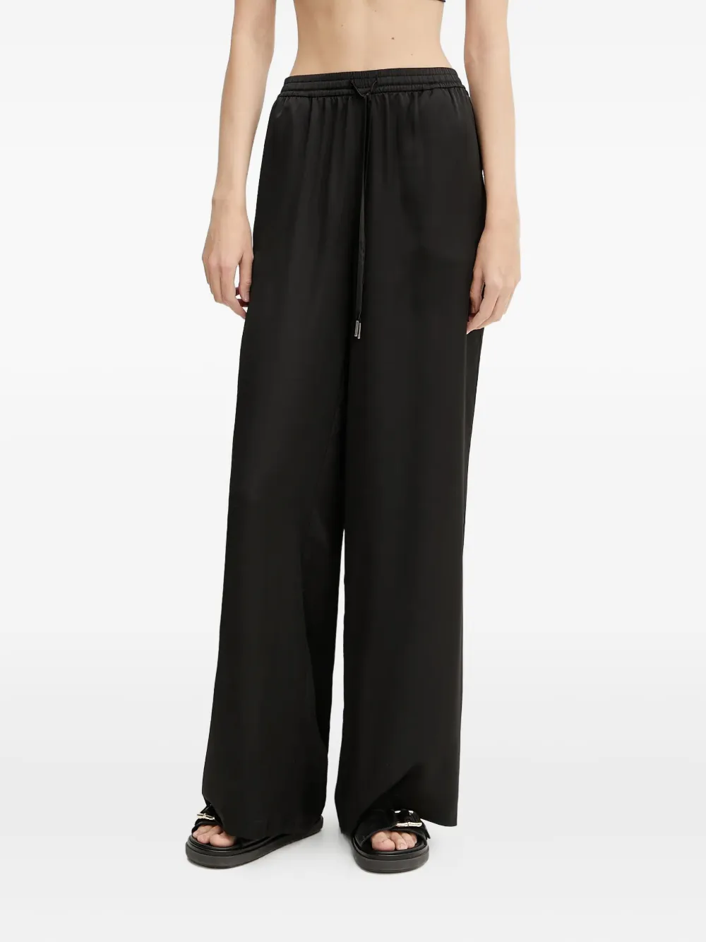 

Широкие брюки с кулиской GUESS USA, черный