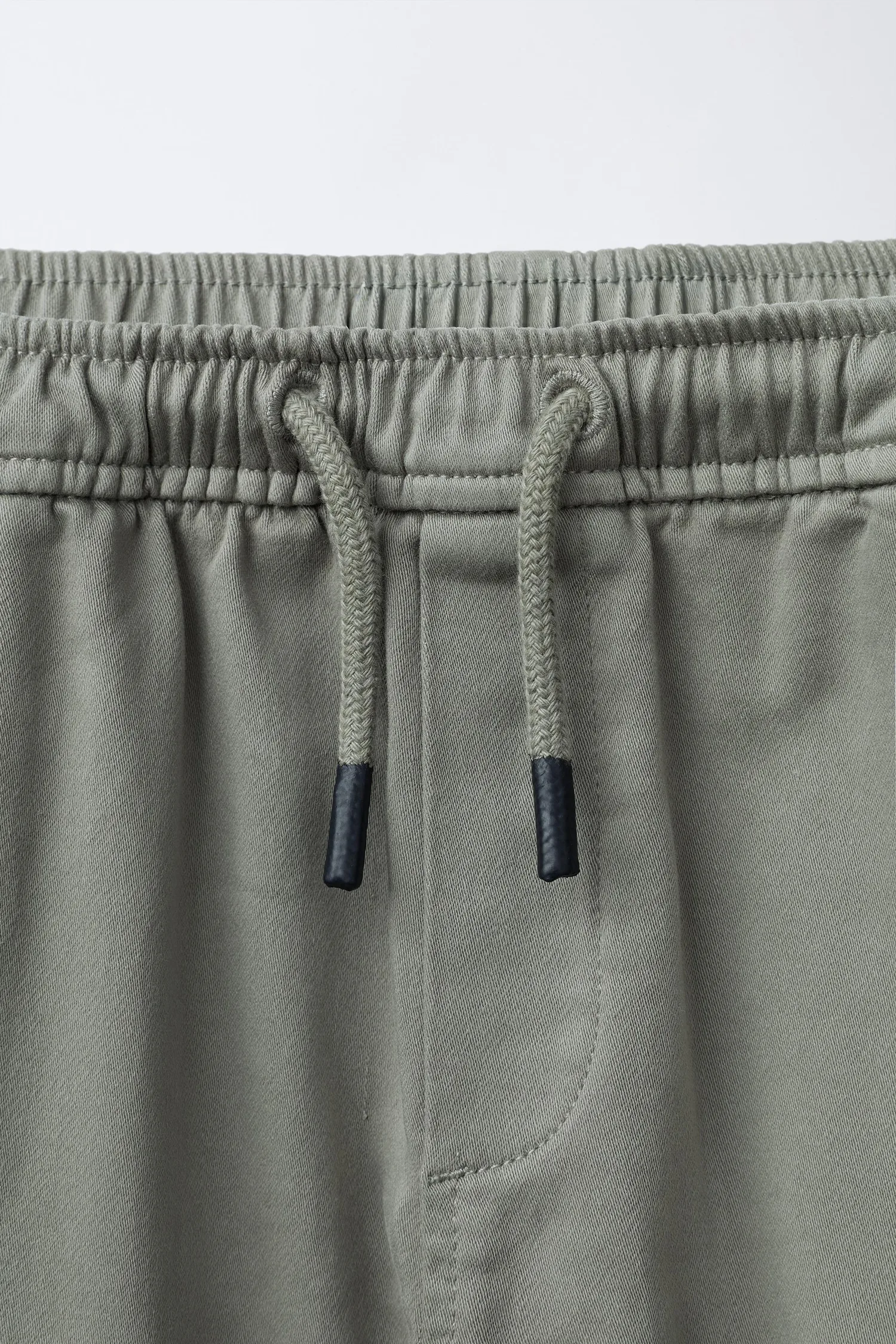 Спортивные брюки-карго с этикеткой Zara, светло-хаки — фото 3