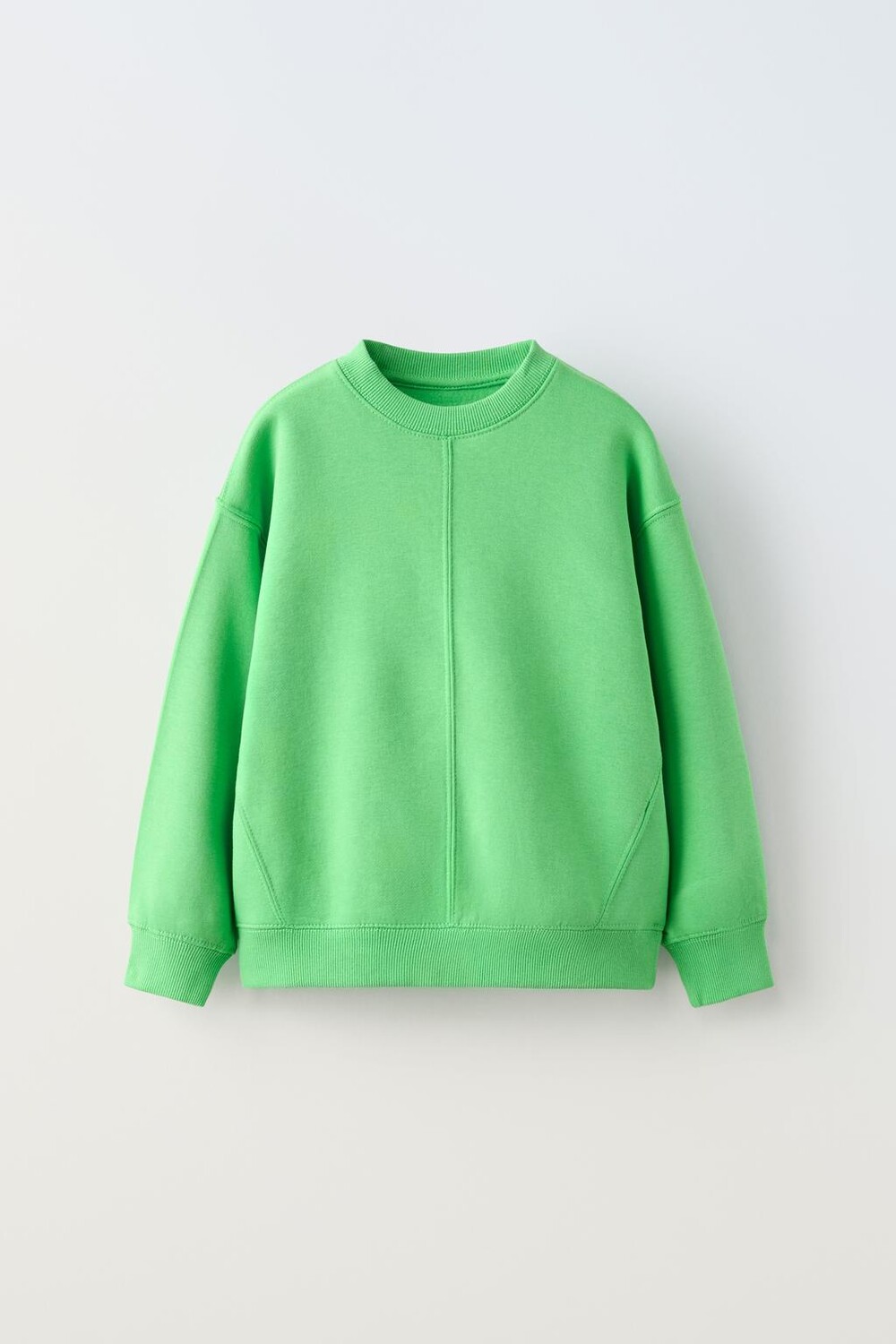 

Базовая плюшевая толстовка ZARA, зеленый/экрю