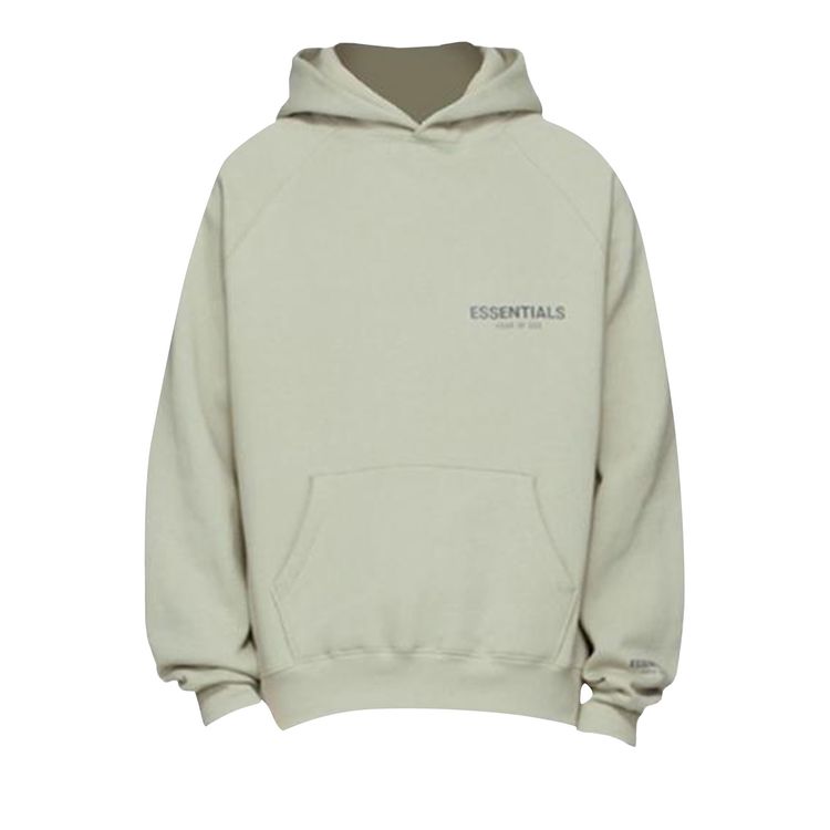 

Худи Fear of God Essentials x SSENSE Kids Pullover Hoodie 'Concrete', зеленый