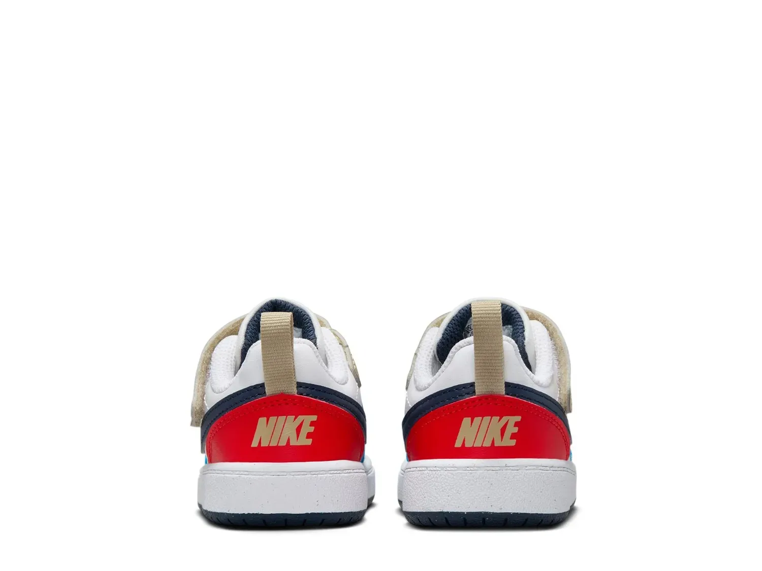 Кроссовки Nike Court Borough Low Recraft — детские, белые/оранжевые — фото 2