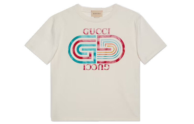 

Футболка детская Gucci с логотипом, кремовый