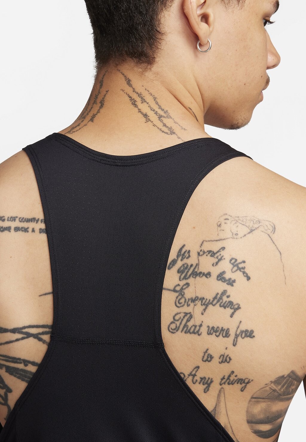 Топ Fast Singlet Nike, цвет black/(reflective silv) — фото 4