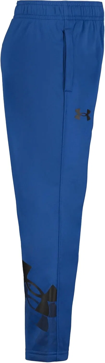 Детские спортивные штаны Under Armour Brawler Warm-up, быстросохнущие и влагоотводящие, свободного кроя, Tech Blue Big — фото 2
