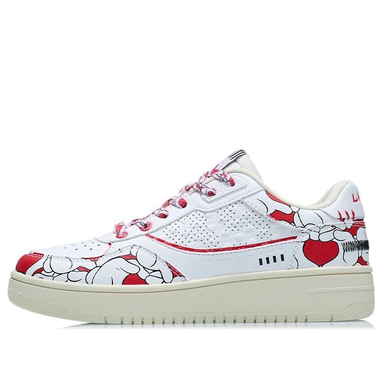 Кеды (WMNS) Li-Ning Classic Skateboarding x Disney 'White Red Minnie', белый