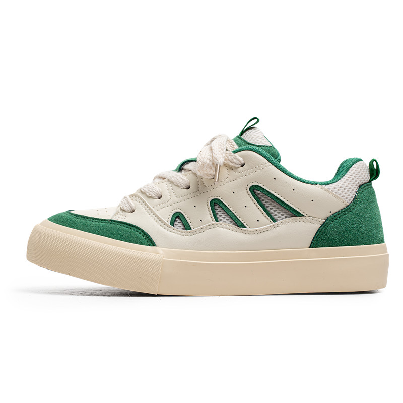 

NANJIREN Мужские скейтерские кроссовки лоу-топ синий/бордовый/зелёный — зелёные, цвет Green