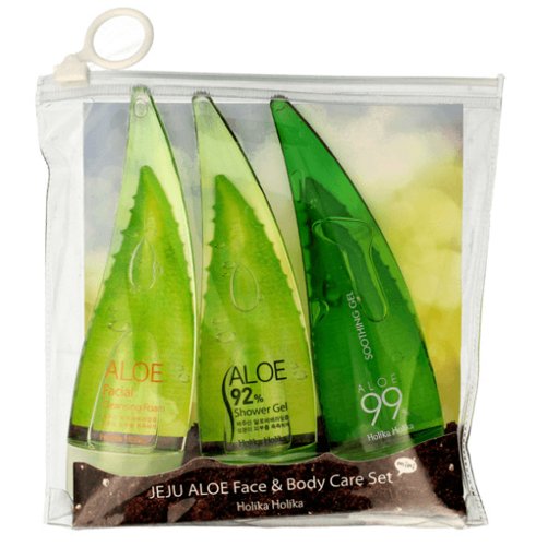 

Алоэ 99%, Подарочный набор косметической косметики Jeju Aloe Set, 3 шт. Holika Holika