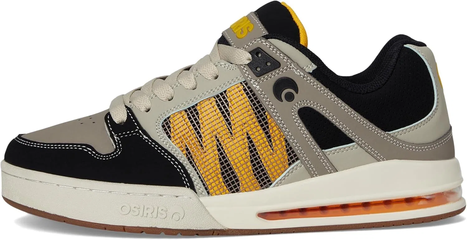 Мужские кроссовки для скейтбординга Osiris, цвет Black/Yellow/Grey — фото 4