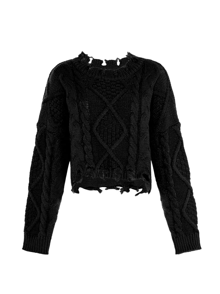 

MyMo Женский вязаный свитер черного цвета