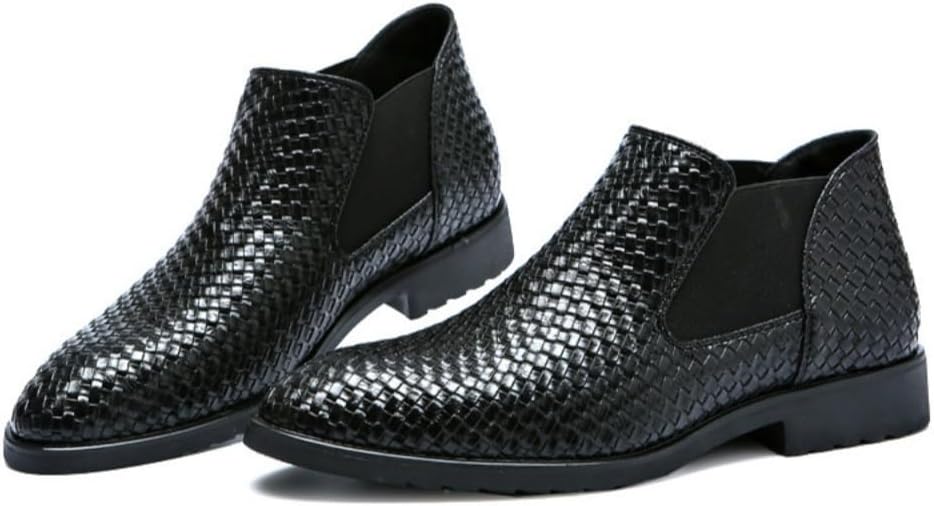 

Мужские ботинки челси- повседневные классические ботильоны из фактурной кожи без шнурков Airloc, черный