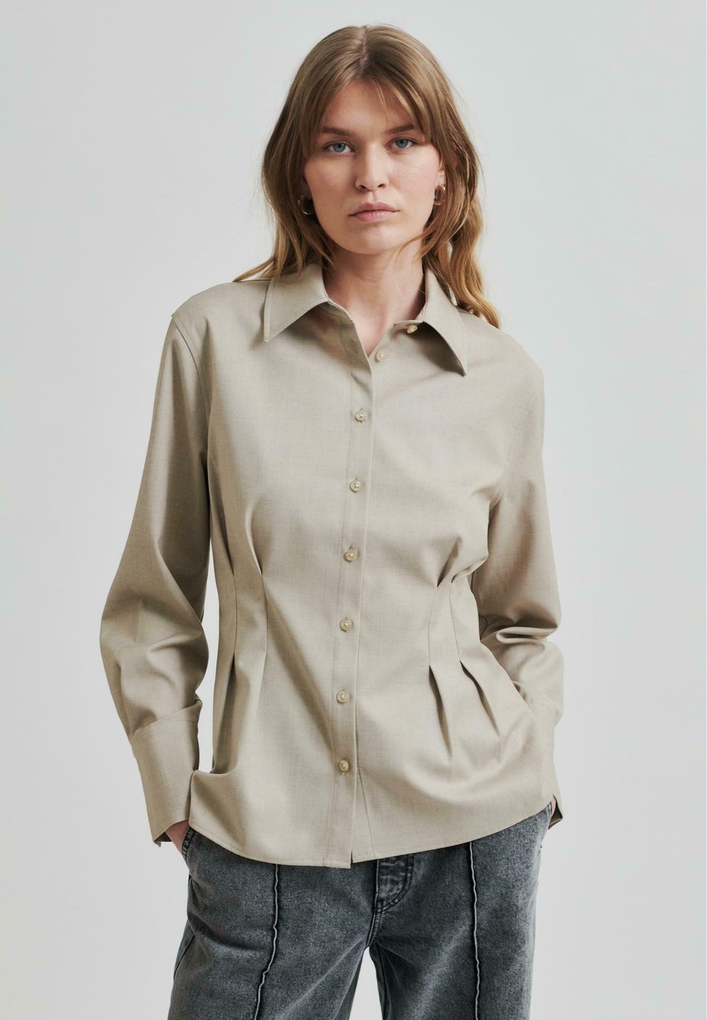 

Блузка на пуговицах Second Female, коричневый