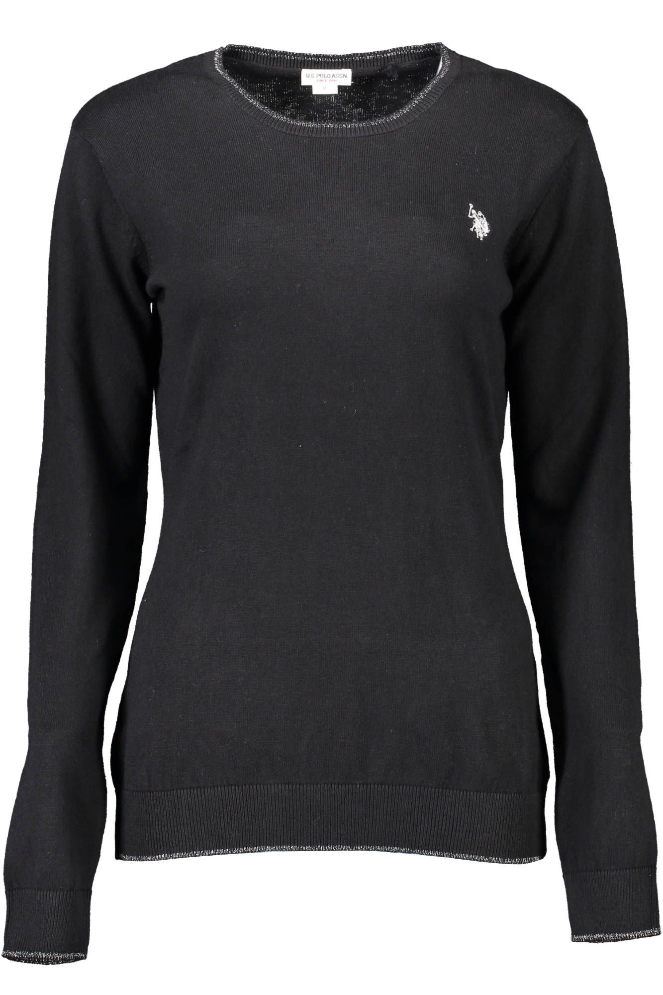 

Черный хлопковый женский свитер U.S. Polo Assn.