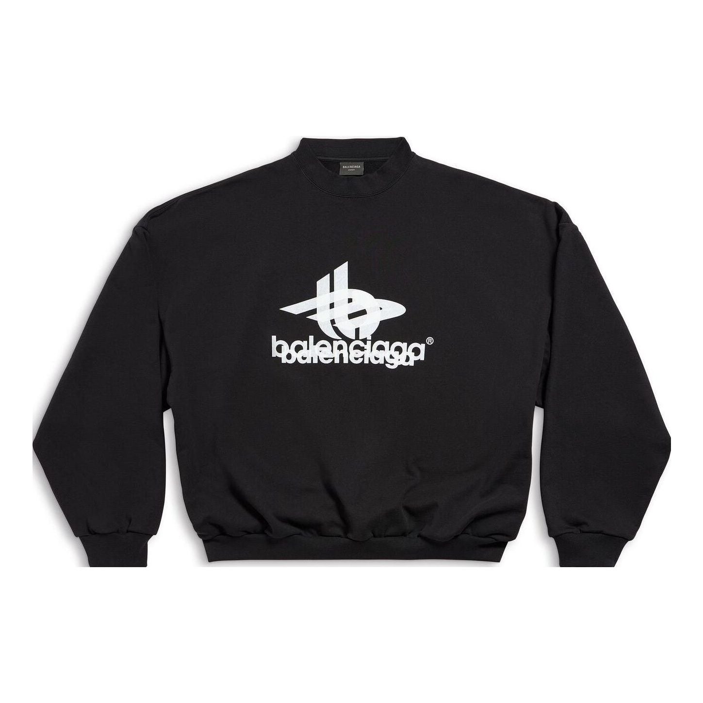 

Толстовка Balenciaga Layered Sports Round Sweatshirt 'Black White' 767860TPVF31070, черный