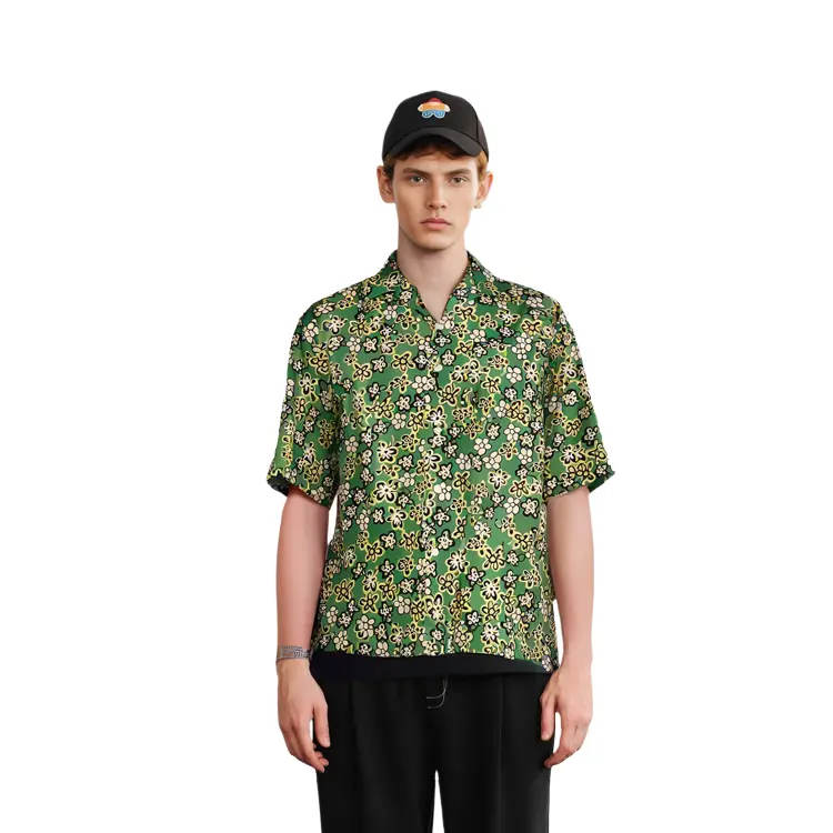 Мужская рубашка Marni Co-Branding, зеленая Uniqlo, зеленый — фото 3