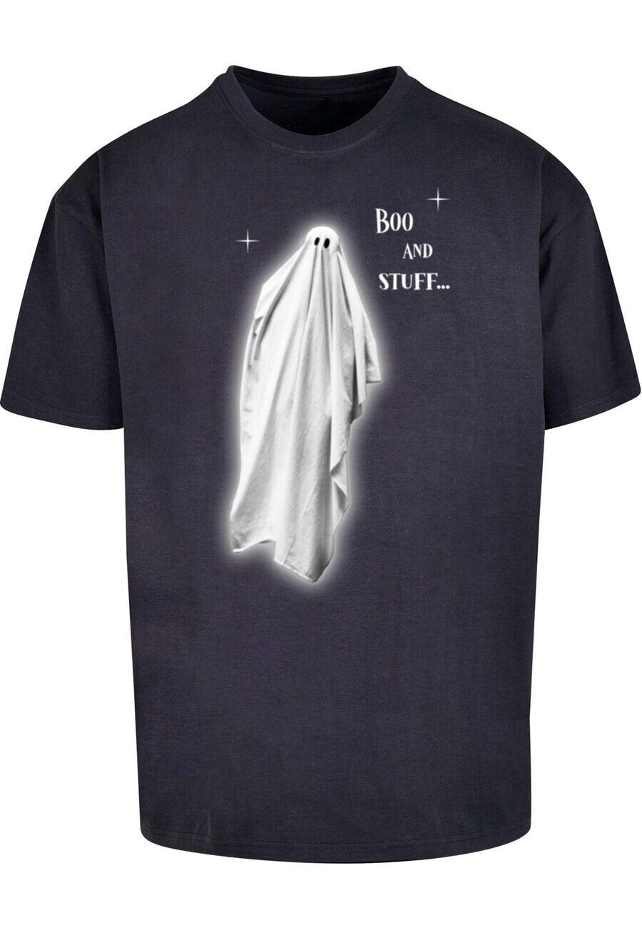 

Классическая футболка Merchcode Shirt Halloween - Boo And Stuff, темно-синий
