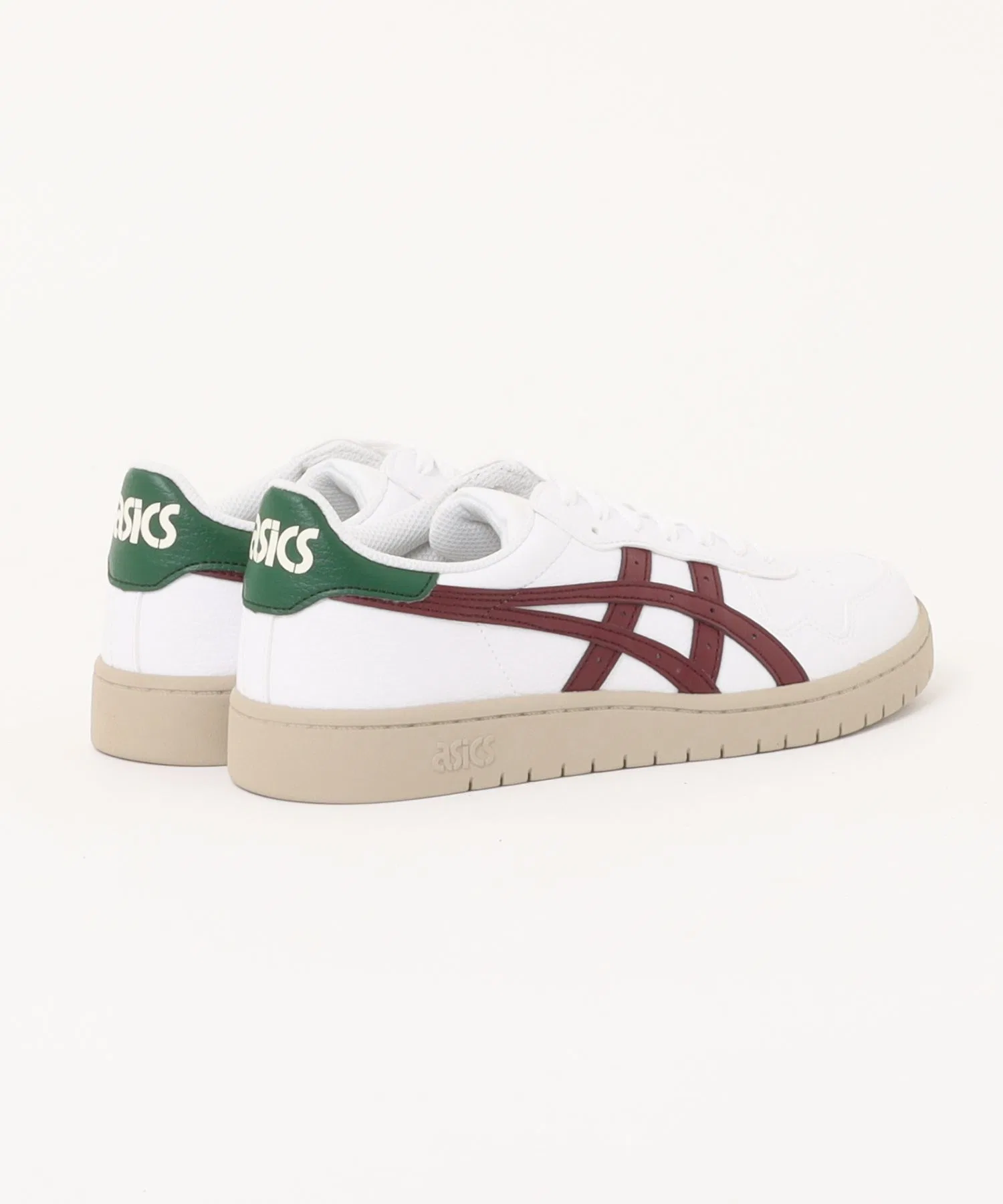 Мужские кроссовки ASICS JAPAN S из искусственной кожи бело-красные — фото 2