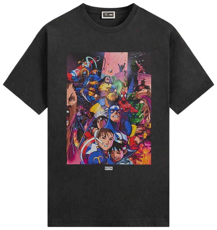 

Винтажная футболка Kith x Marvel vs. Capcom Heroes Vs. Street Fighter, черный
