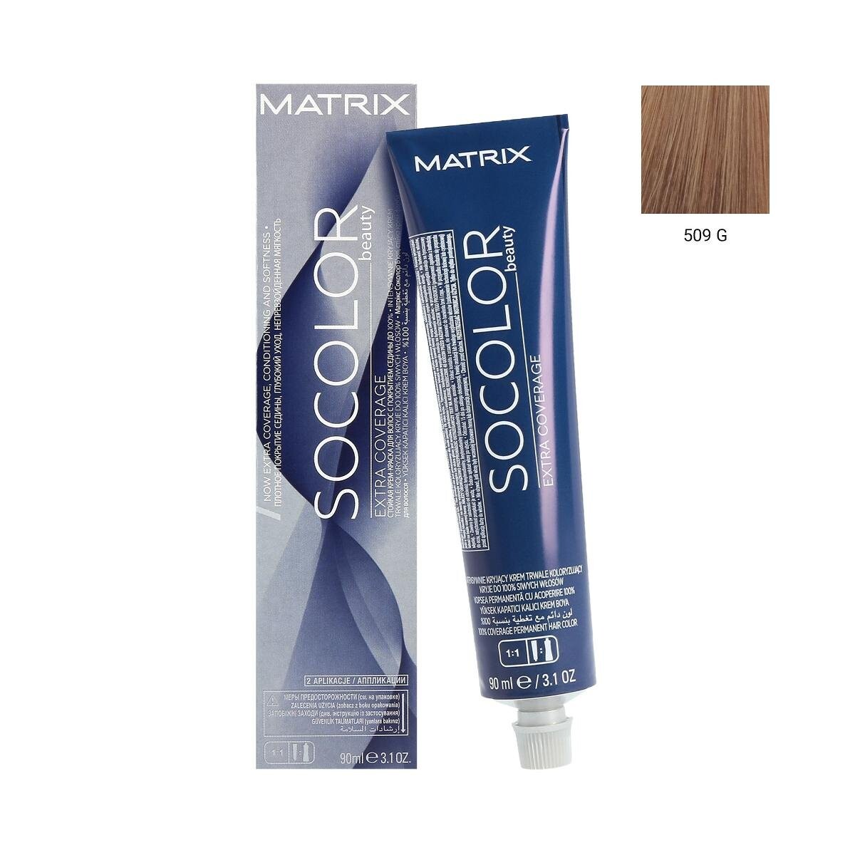 

Matrix, Socolor Beauty Extra Coverage, краска для волос (509G), 90 мл