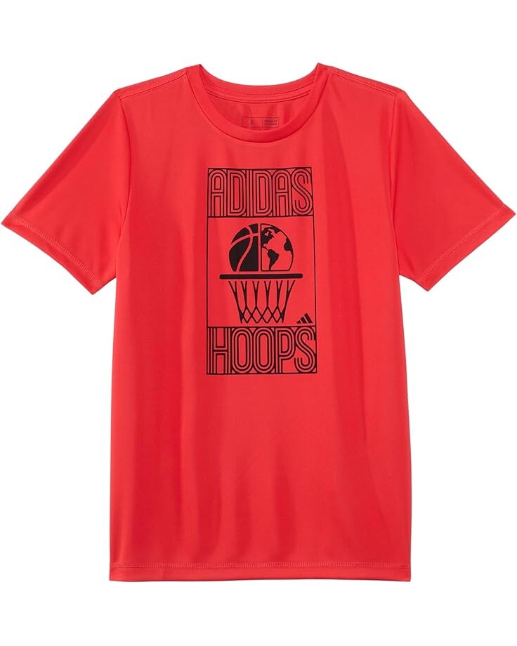 

Футболка adidas Kids SS Poly Sport Tee(Big Kid), цвет Bright Red