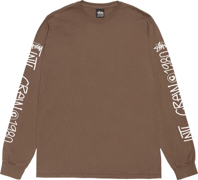 

Лонгслив Stussy International Crew 'Brown', коричневый