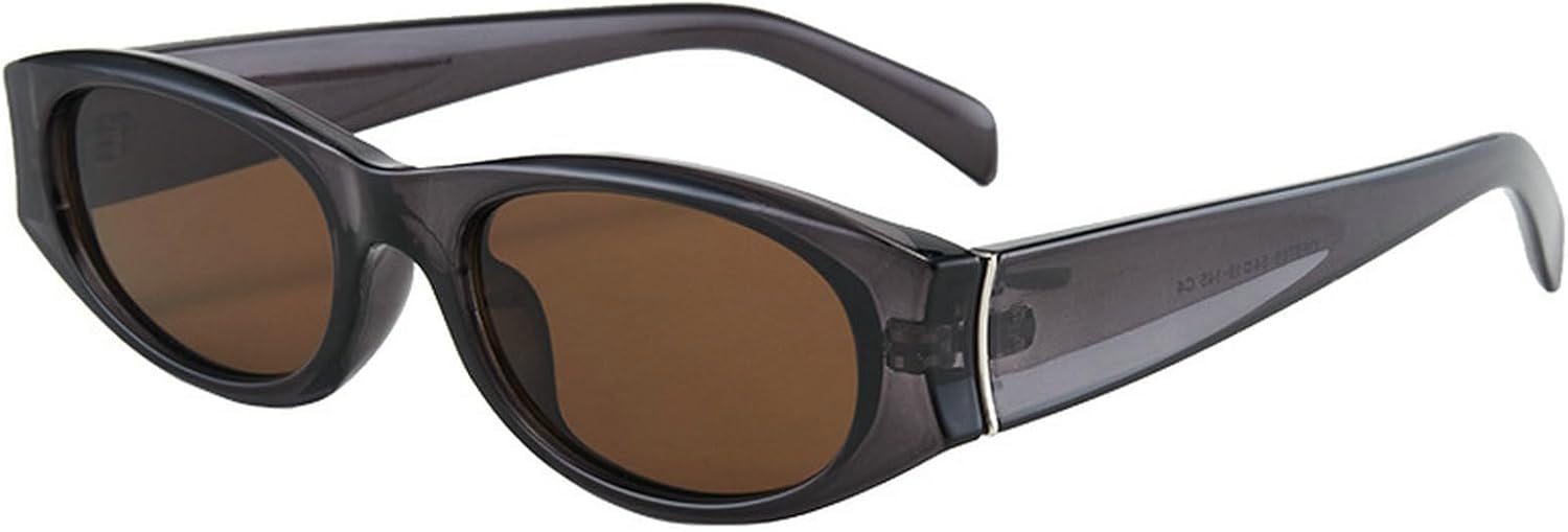 

Ретро-солнцезащитные очки маленького прямоугольного размера для женщин и мужчин, узкая овальная оправа, винтажный дизайн 90-х, модель 2025. Женские солнцезащитные очки mincl, C6