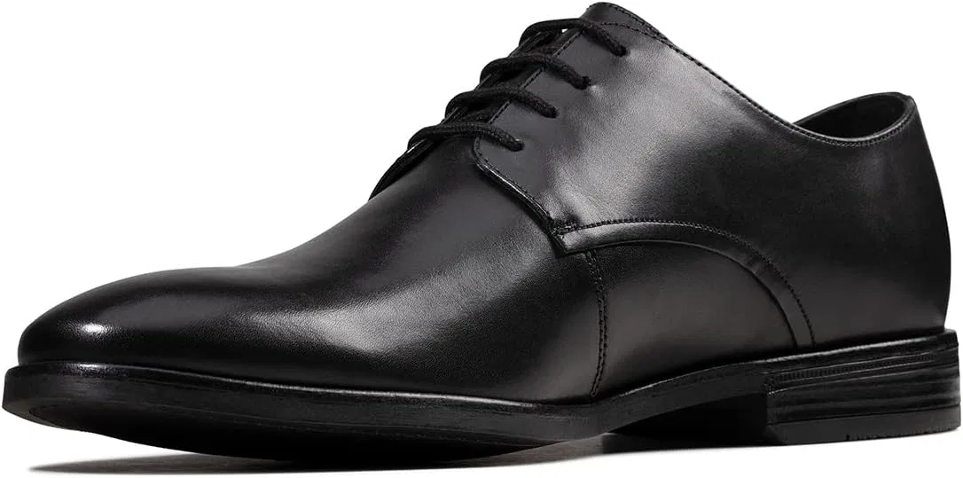 Мужские туфли-дерби Clarks Stanford Walk, Black Leather — фото 4
