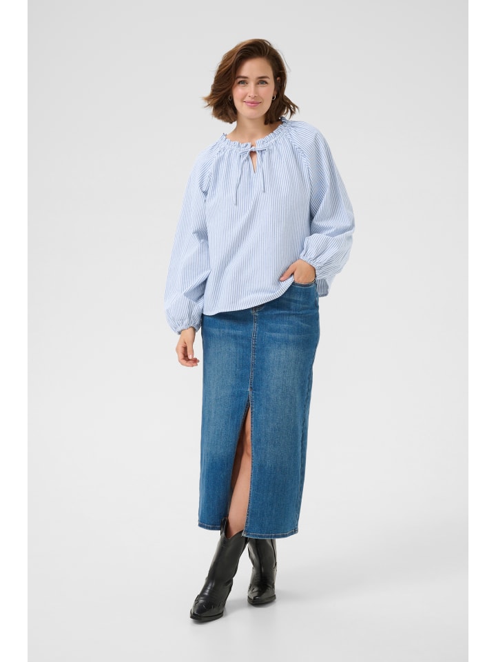 

Блузка Kaffe, цвет blue/white stripe