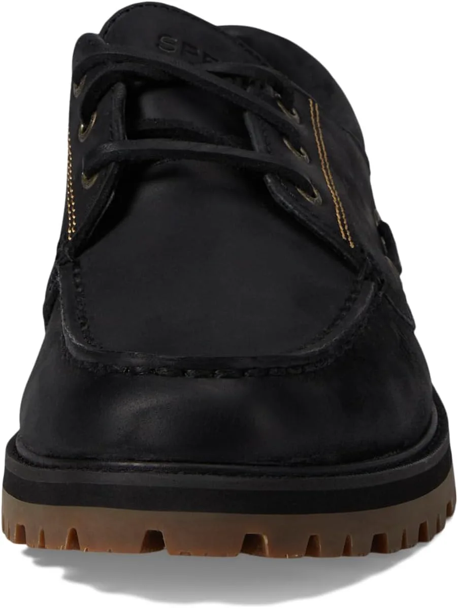 Мужские оригинальные лодочные туфли Sperry с 3 глазами, черный — фото 3
