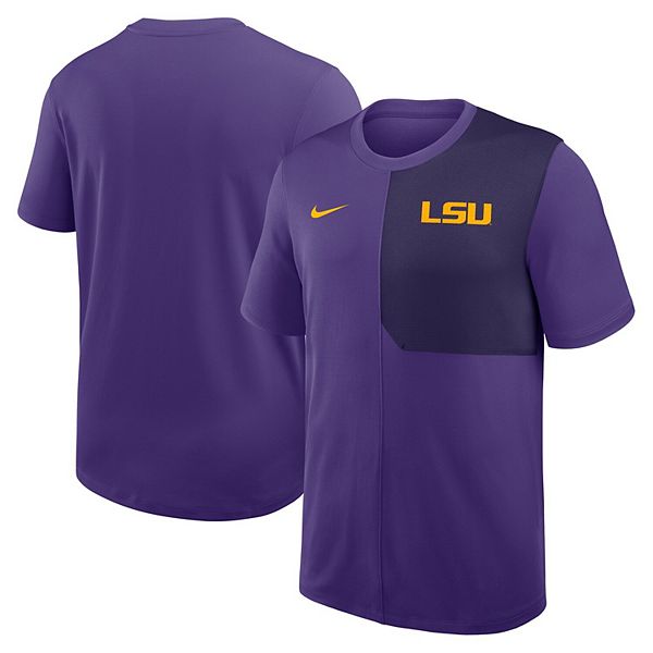 

Мужская фиолетовая футболка LSU Tigers 2025 Sideline UV Performance Coach Nike