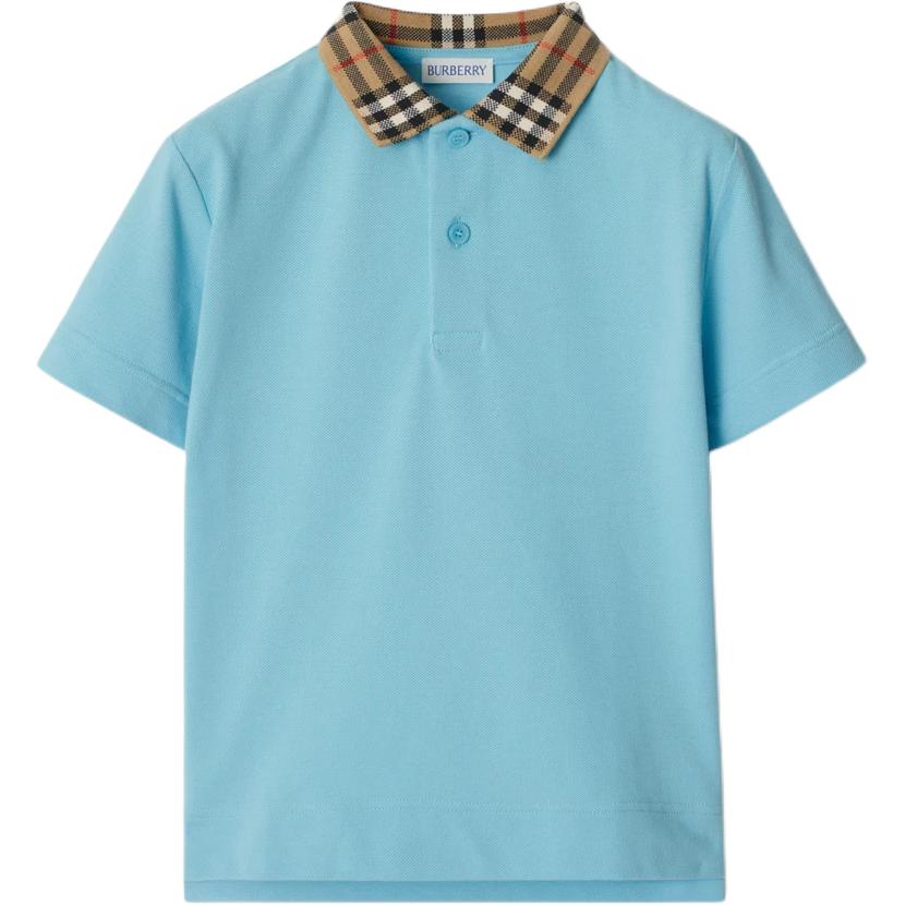 

Детская поло с классическим воротником Burberry, синий