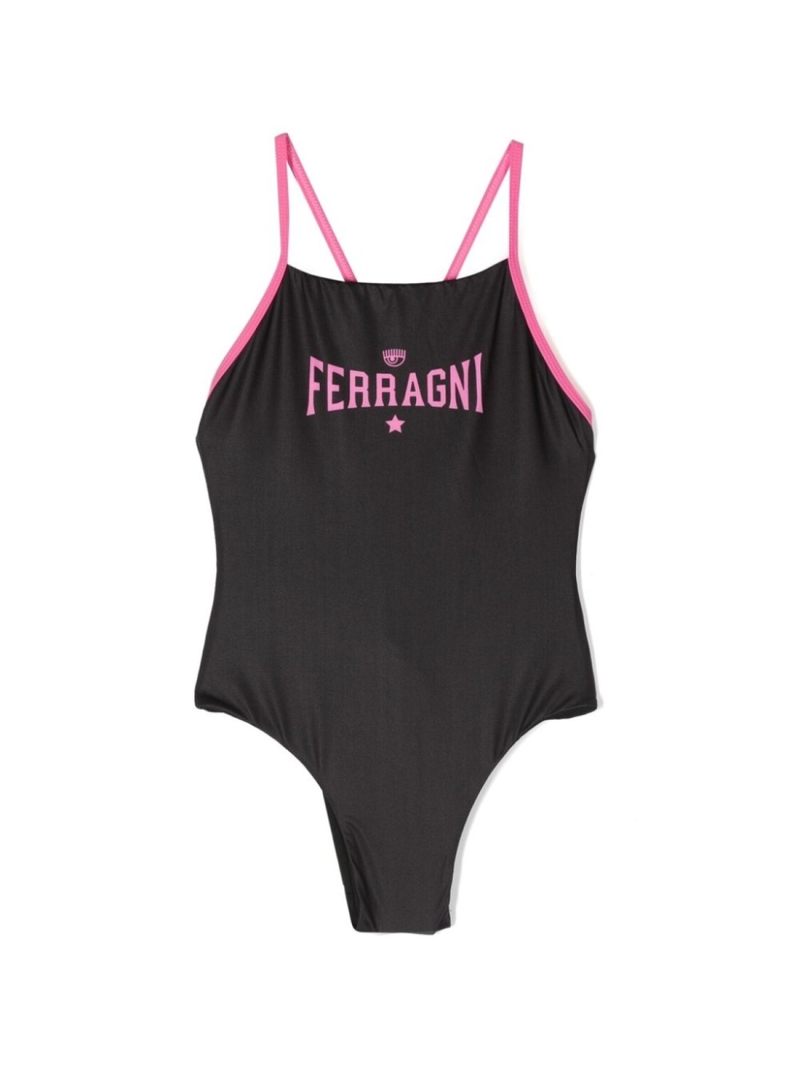 

Купальник с логотипом Chiara Ferragni Kids, черный
