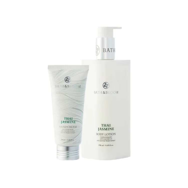 Увлажняющий комплект одежды для ванны Jasmine BATH&BLOOM, Two-Piece Set: Jasmine Body Lotion 250ml+Jasmine Scrub 250ml — фото 4