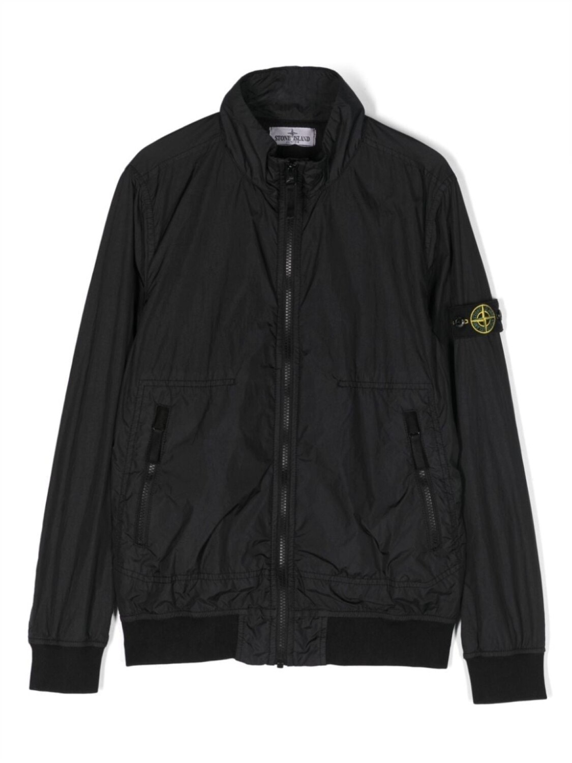 

Stone Island Junior бомбер с нашивкой Compass, черный