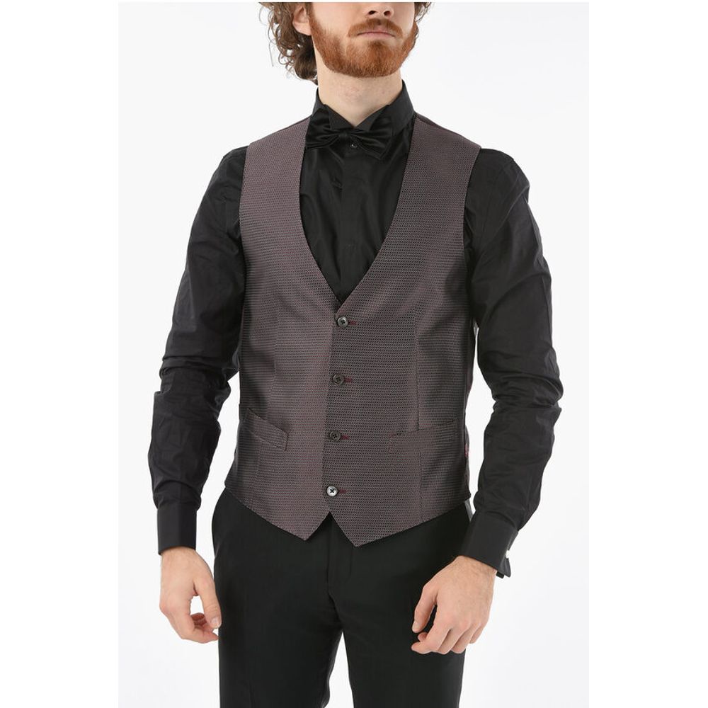 

Жилет из шелка с узором CERIM.ACADEMY Corneliani, Burgundy