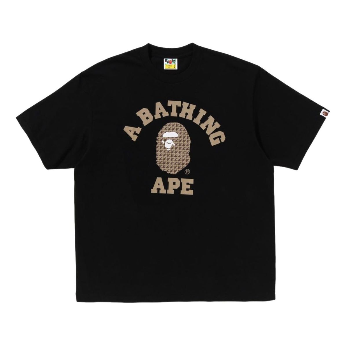 

Футболка A Bathing Ape Sta Houndstooth College Relaxed Fit Tee, черная
