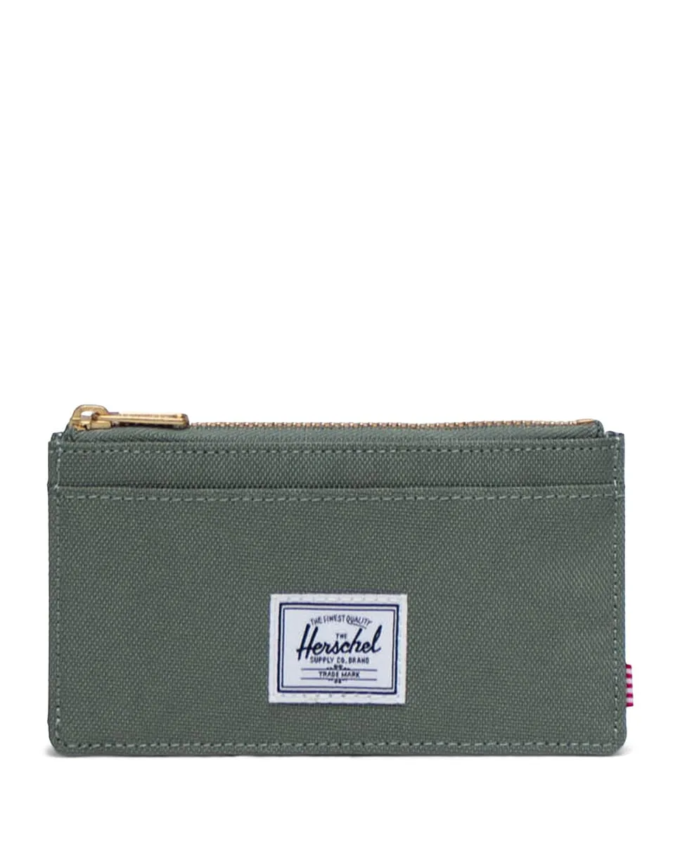 

Экологичная унисекс визитница из ткани Herschel, оливковый зеленый