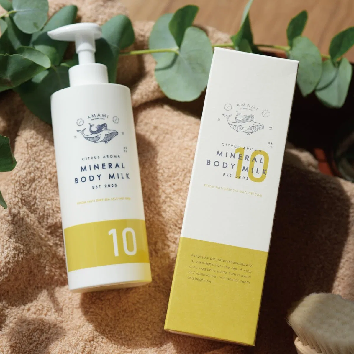 Молочко для тела Amaami Achol Mineral Body Milk, набор 2 шт, 300 г, цитрусовый аромат Accord