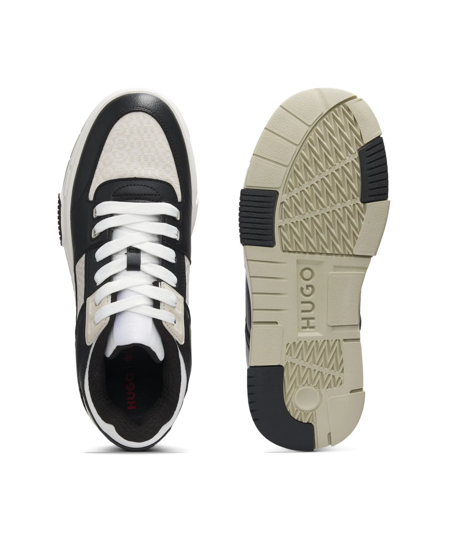 Мужские кроссовки HUGO Monogram Detail Sneakers — фото 4