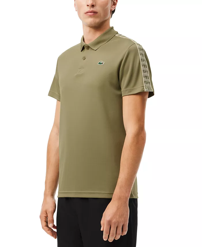

Мужская поло в полоску из жаккарда Lacoste, зеленый