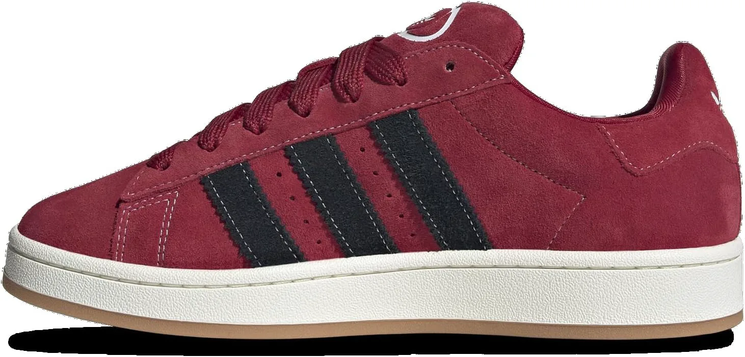 Кроссовки Adidas мужские Campus 00S с шнуровкой для повседневной носки - красные, красный/черный/белый — фото 2