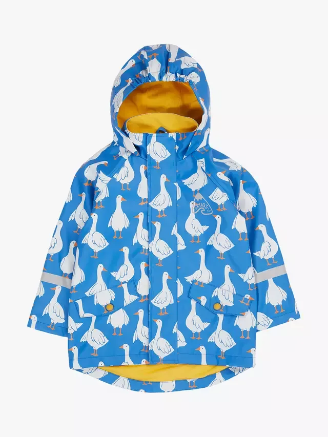 Детский дождевик с принтом Puddle Buster, кобальтово-разноцветный Frugi