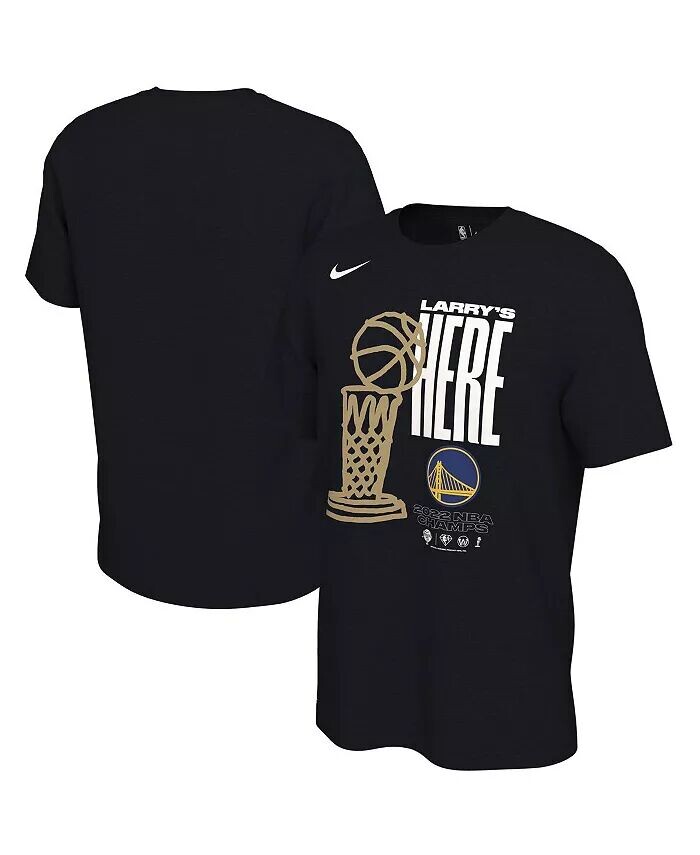 

Мужская черная футболка Golden State Warriors 2022 NBA Finals Champions Trophy Celebration Nike