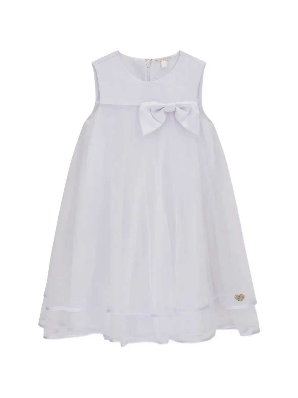 Платье с многослойным дизайном и бантом Guess kids, белый