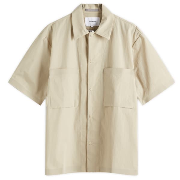

Легкая дорожная рубашка Hermann с коротким рукавом Norse Projects, хаки