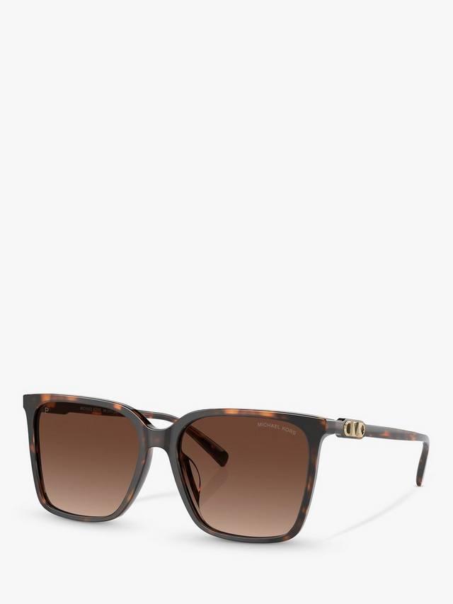 

Женские солнцезащитные очки Canberra Polarised Round MK2197U Michael Kors, Dark Tortoise/Brown Gradient