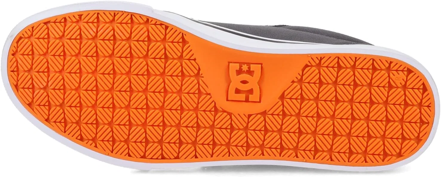 Мужские скейтбордные кроссовки DC Shoes Anvil, Grey / Black / Orange — фото 4