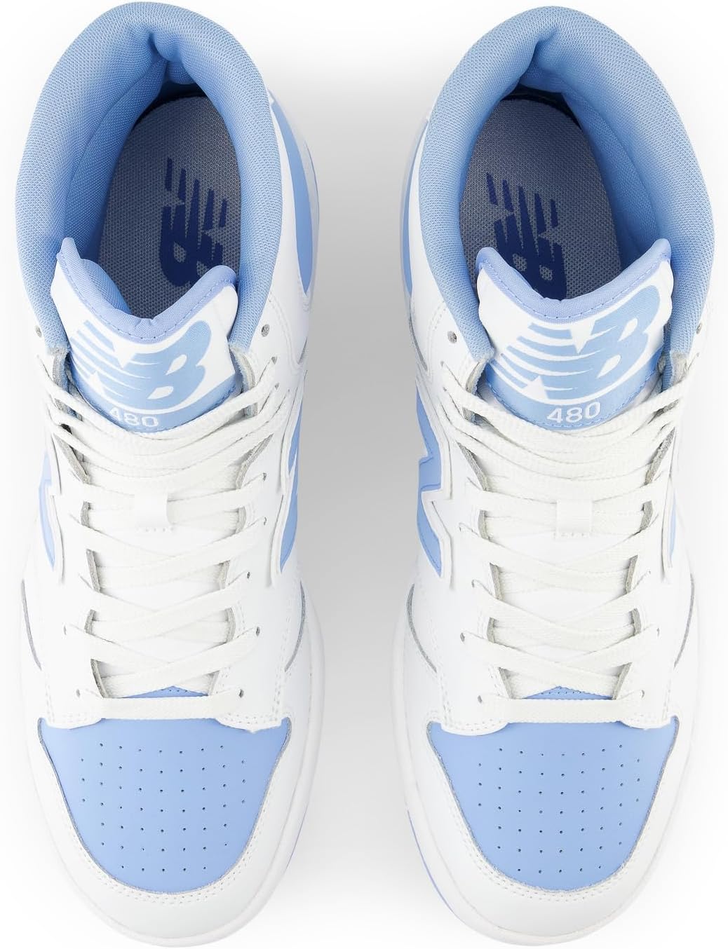 Детские кроссовки New Balance 480 V1 на шнуровке (унисекс), белый — фото 2