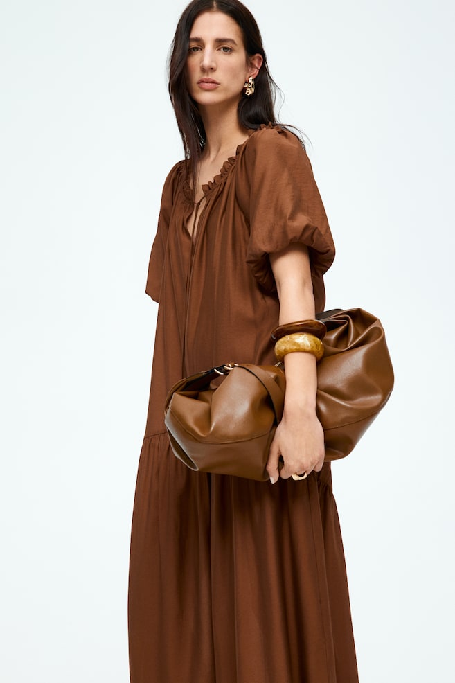 

Платье с завязками H&M, коричневый