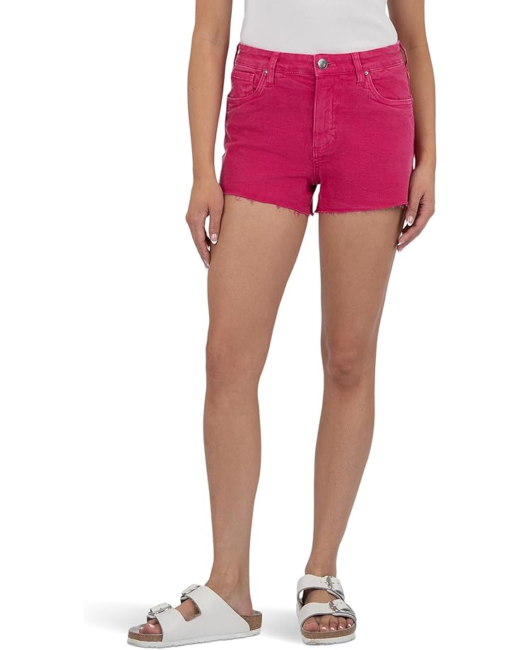 

Шорты KUT from the Kloth Jane High-Rise Shorts with Raw Hem, цвет Fuchsia