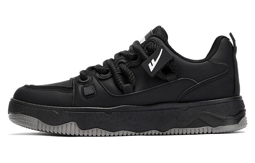 

Кроссовки WARRIOR Skateboarding Shoes Men Low-top Black/white, черный